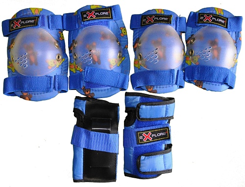 Комплект детской защиты для роликовых коньков AMZ-130 для роликовых коньков | Купить в Интернет-магазине | Цена 610 руб.