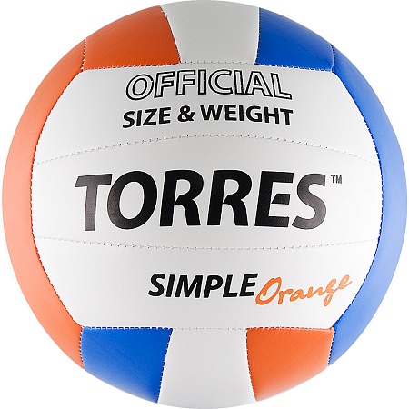 картинка Волейбольные Мяч волейбольный TORRES SIMPLE ORANGE от магазина